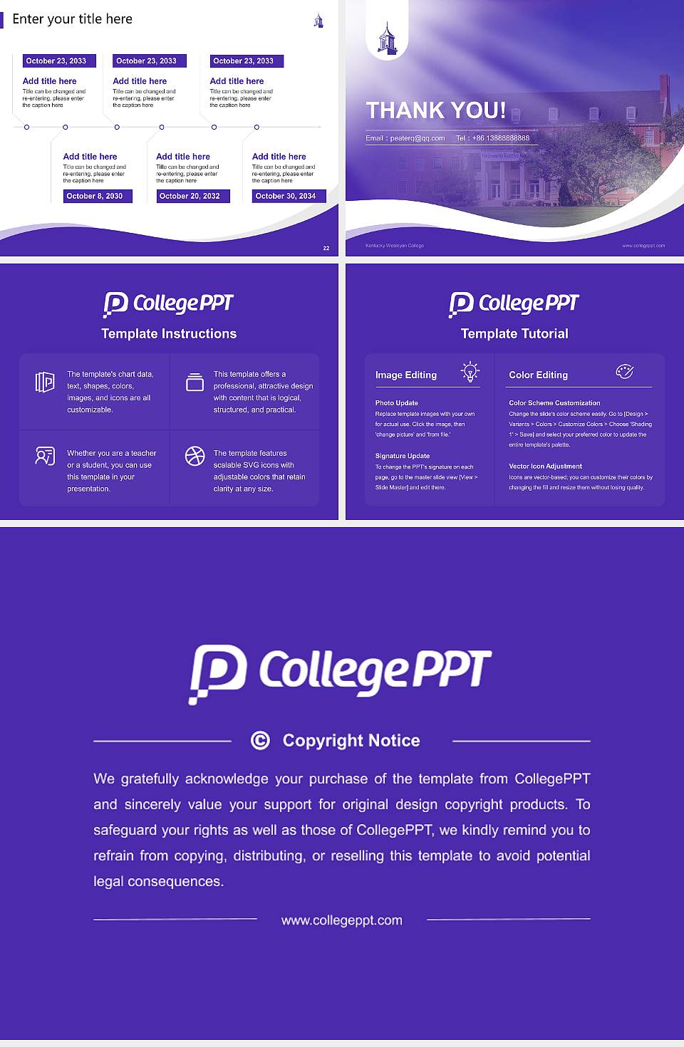 Kentucky Wesleyan College Lecture Sharing and Networking Event PPT Template4:3 ratio PPT effect preview image4