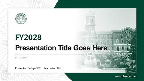 Lake Erie College Academic Presentation/Research Findings Report PPT Template