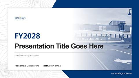 Kent State University at Tuscarawas Academic Presentation/Research Findings Report PPT Template