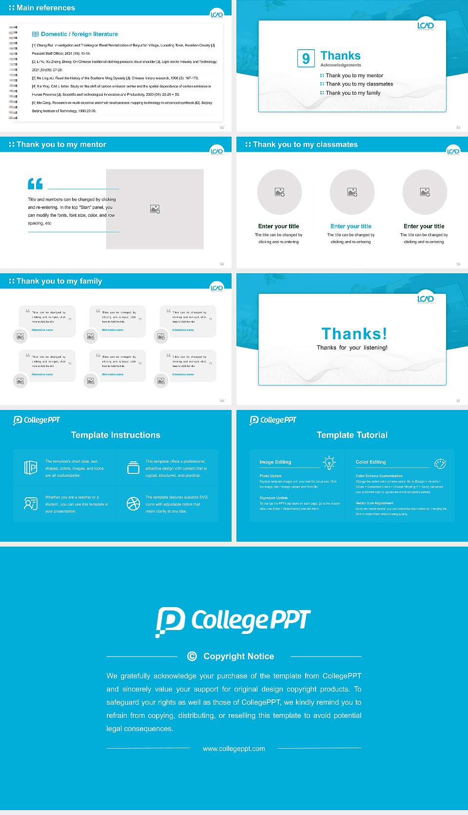 Laguna College of Art and Design Graduation Thesis Defense PPT Template16:9 ratio PPT effect preview image7