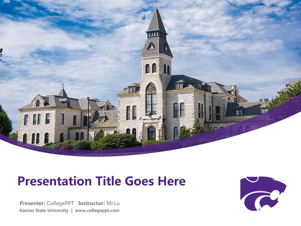 Kansas State University Course/Courseware Creation PPT Template4:3 ratio PPT effect preview image5