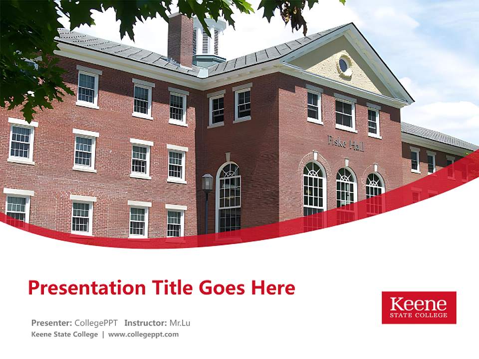 Keene State College Course/Courseware Creation PPT Template4:3 ratio PPT effect preview image5