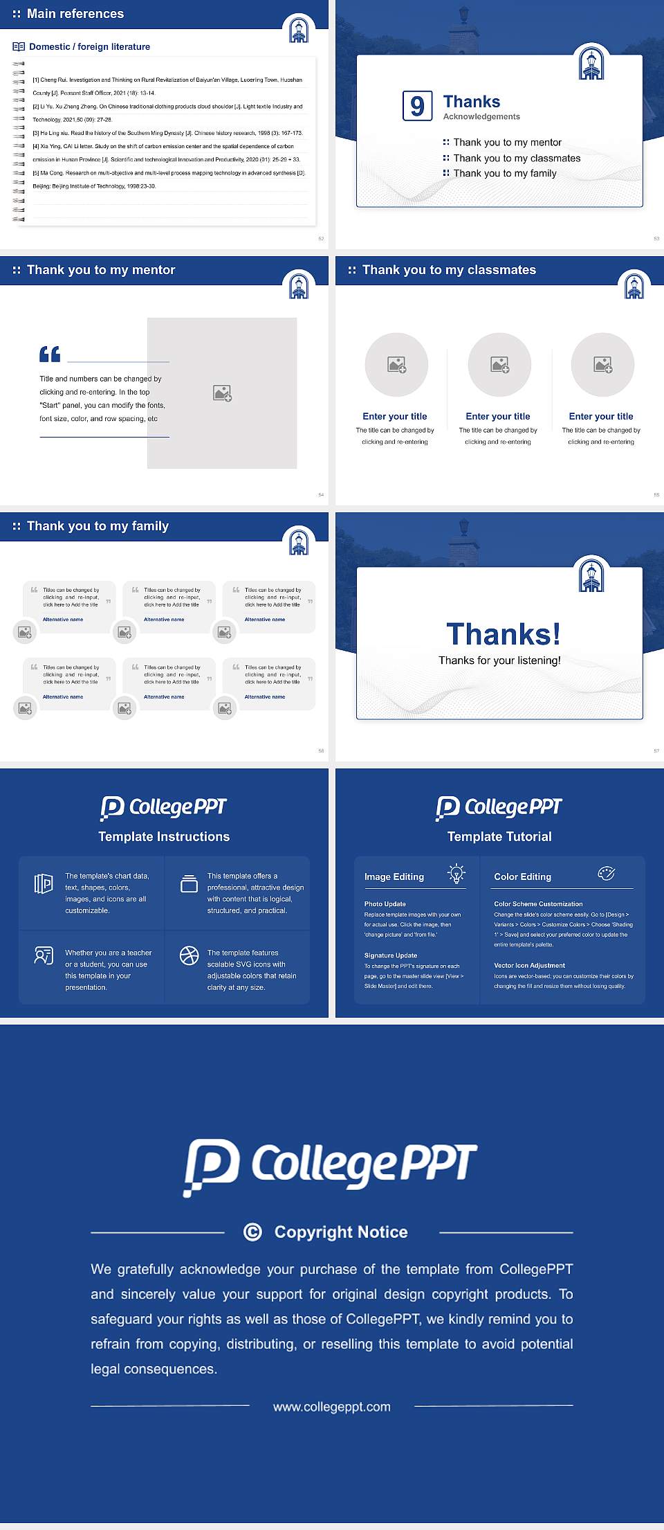 King University Graduation Thesis Defense PPT Template4:3 ratio PPT effect preview image7