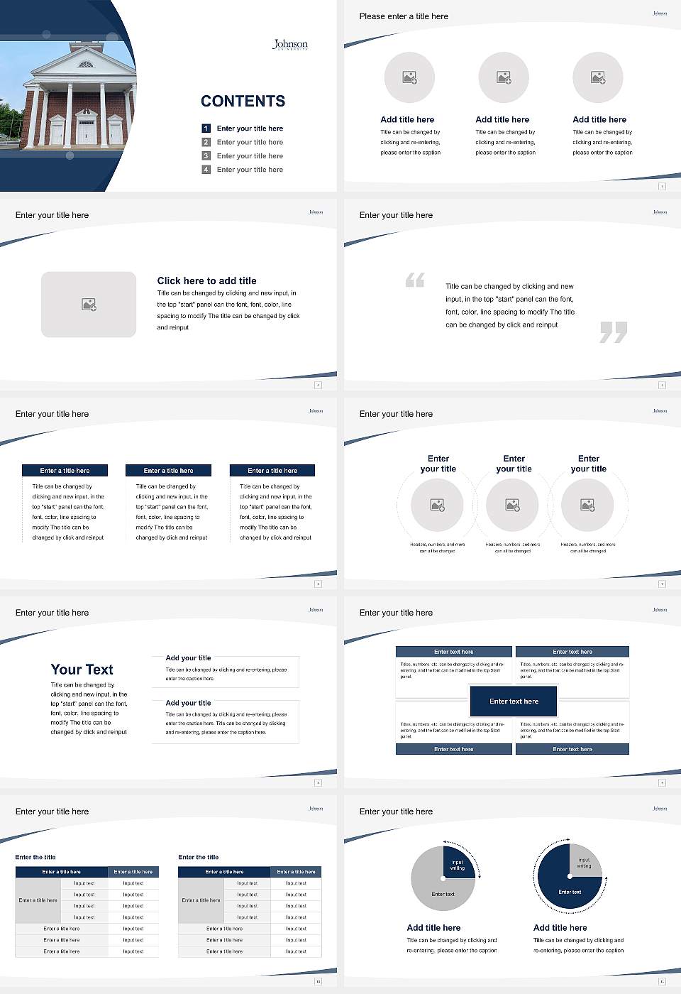 Johnson University Course/Courseware Creation PPT Template16:9 ratio PPT effect preview image2
