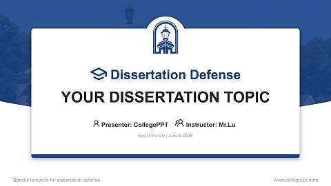 King University Graduation Thesis Defense PPT Template