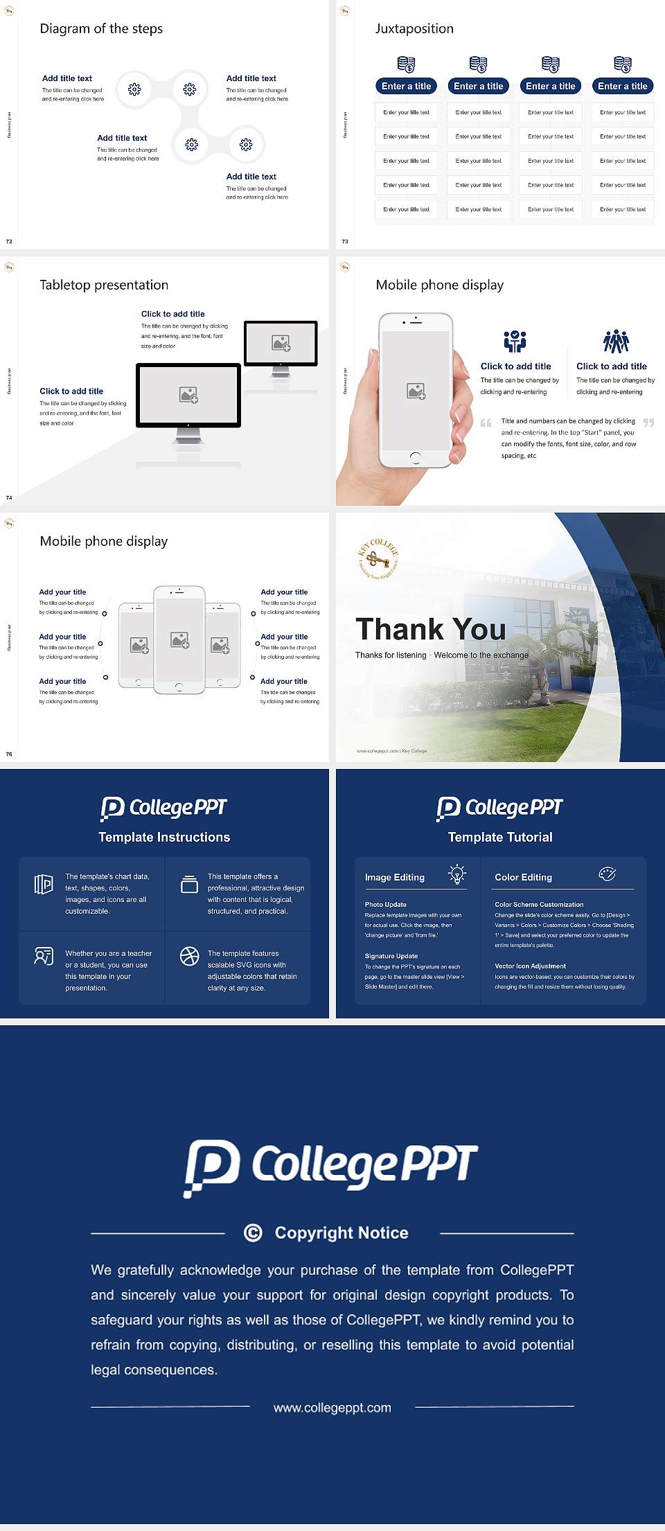 Key College Competition/Entrepreneurship Contest PPT Template4:3 ratio PPT effect preview image9