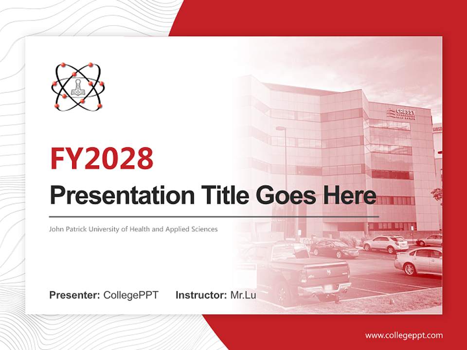 John Patrick University of Health and Applied Sciences Academic Presentation/Research Findings Report PPT Template4:3 ratio PPT effect preview image5