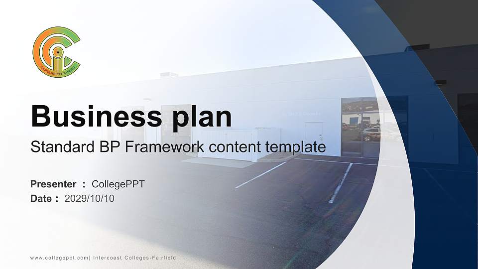 Intercoast Colleges-Fairfield Competition/Entrepreneurship Contest PPT Template16:9 ratio PPT effect preview image