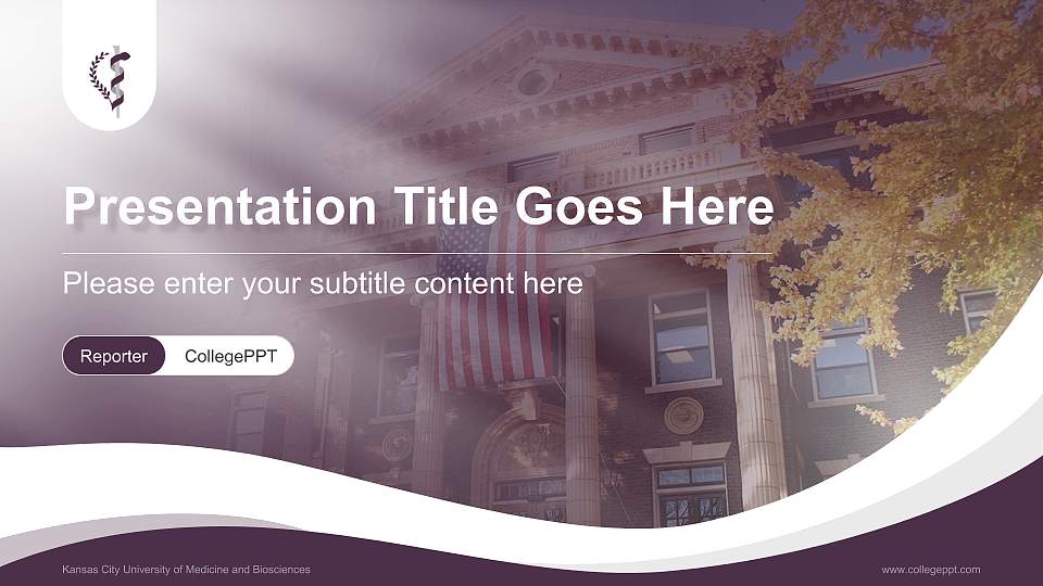 Kansas City University of Medicine and Biosciences Lecture Sharing and Networking Event PPT Template16:9 ratio PPT effect preview image