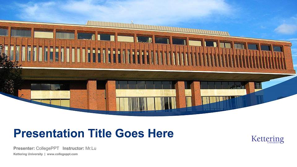 Kettering University Course/Courseware Creation PPT Template16:9 ratio PPT effect preview image