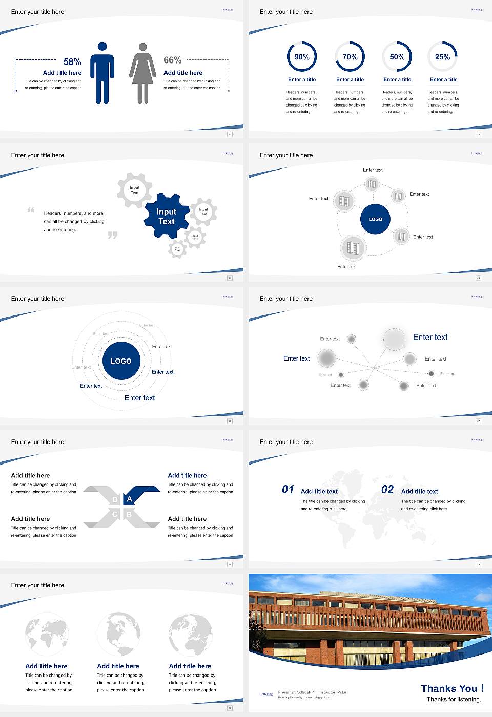 Kettering University Course/Courseware Creation PPT Template16:9 ratio PPT effect preview image4