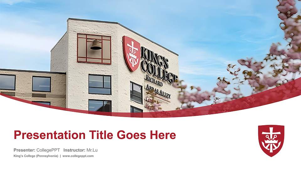 King’s College (Pennsylvania) Course/Courseware Creation PPT Template16:9 ratio PPT effect preview image