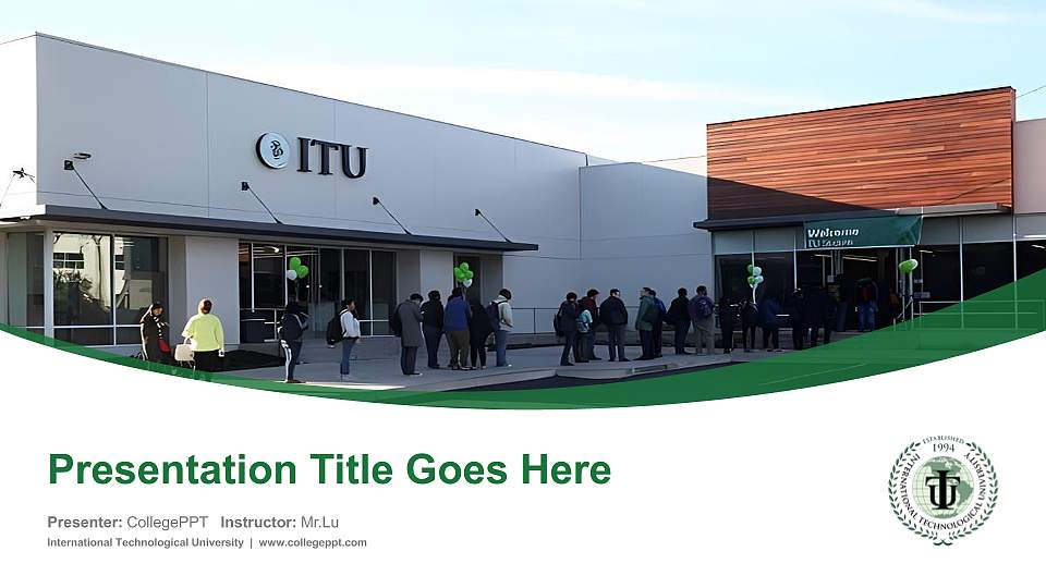 International Technological University Course/Courseware Creation PPT Template16:9 ratio PPT effect preview image