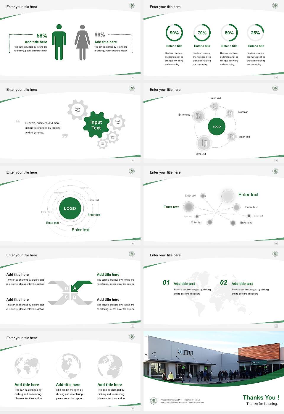 International Technological University Course/Courseware Creation PPT Template16:9 ratio PPT effect preview image4