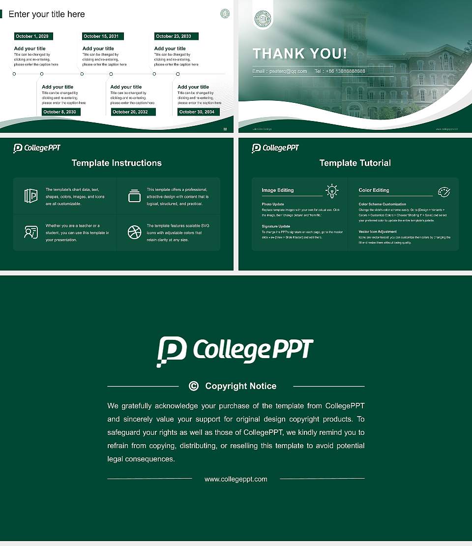 Lake Erie College Lecture Sharing and Networking Event PPT Template16:9 ratio PPT effect preview image4
