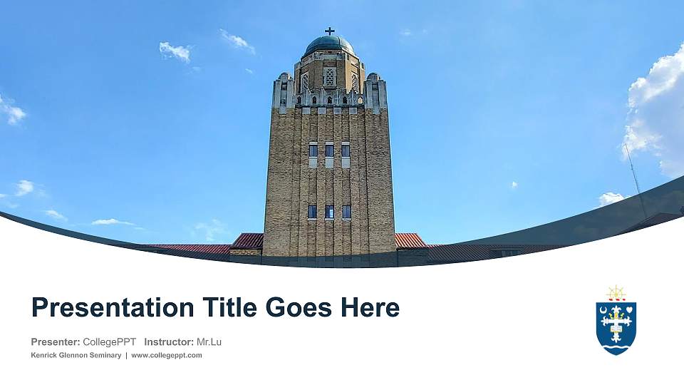 Kenrick Glennon Seminary Course/Courseware Creation PPT Template16:9 ratio PPT effect preview image