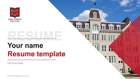 Lake Forest College Resume PPT Template