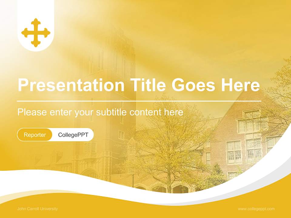 John Carroll University Lecture Sharing and Networking Event PPT Template4:3 ratio PPT effect preview image4