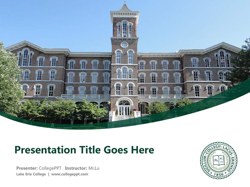 Lake Erie College Course/Courseware Creation PPT Template4:3 ratio PPT effect preview image5