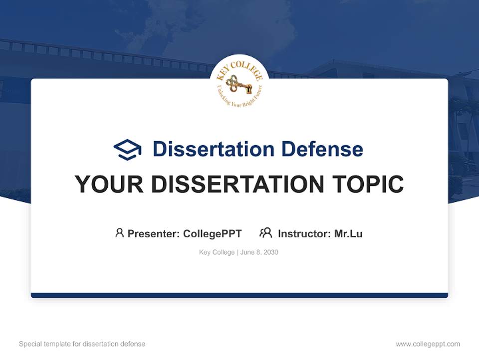Key College Graduation Thesis Defense PPT Template4:3 ratio PPT effect preview image7