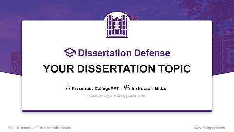 Kansas Wesleyan University Graduation Thesis Defense PPT Template