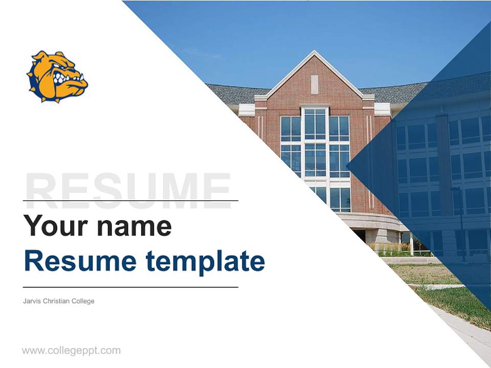 Jarvis Christian College Resume PPT Template4:3 ratio PPT effect preview image5