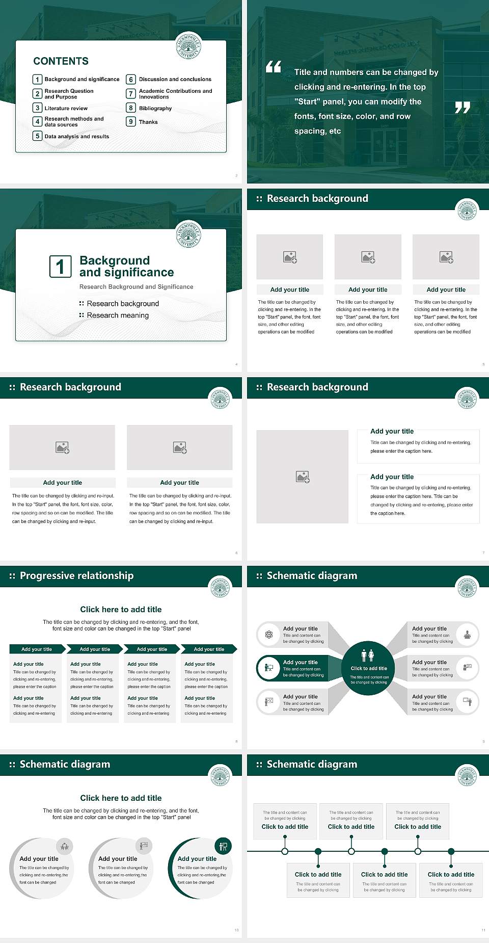 Jacksonville University Graduation Thesis Defense PPT Template4:3 ratio PPT effect preview image2