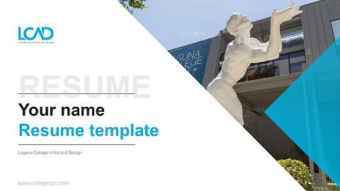 Laguna College of Art and Design Resume PPT Template