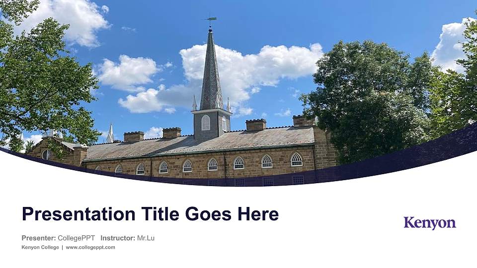 Kenyon College Course/Courseware Creation PPT Template16:9 ratio PPT effect preview image