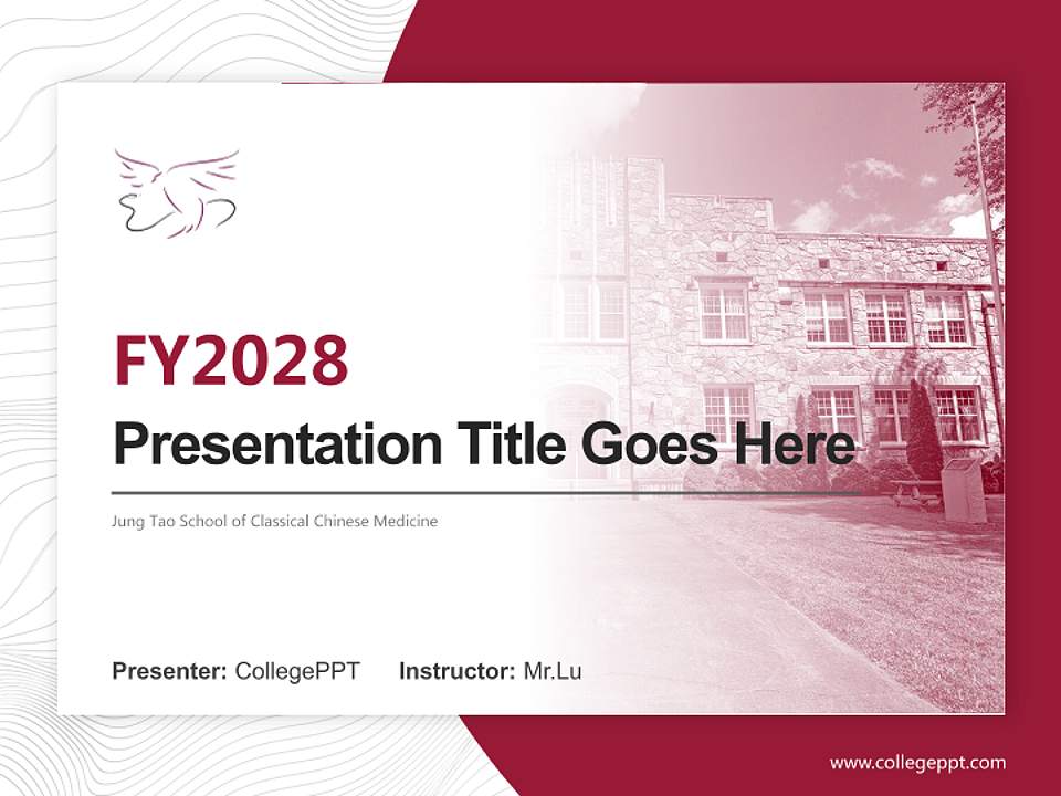 Jung Tao School of Classical Chinese Medicine Academic Presentation/Research Findings Report PPT Template4:3 ratio PPT effect preview image5