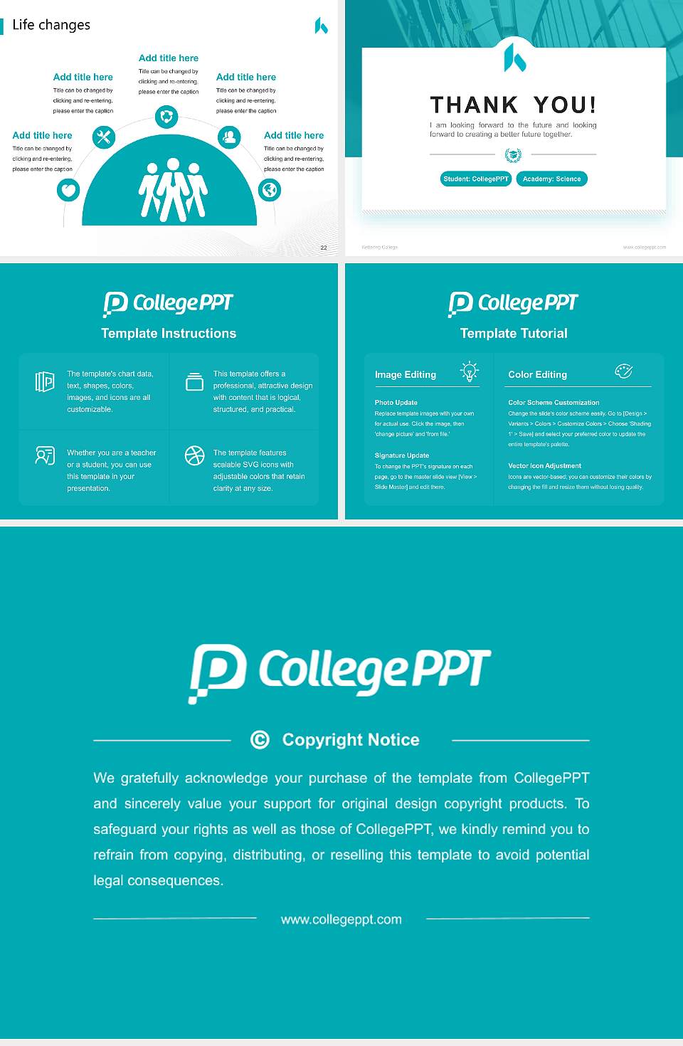 Kettering College National Scholarship Defense PPT Template4:3 ratio PPT effect preview image4