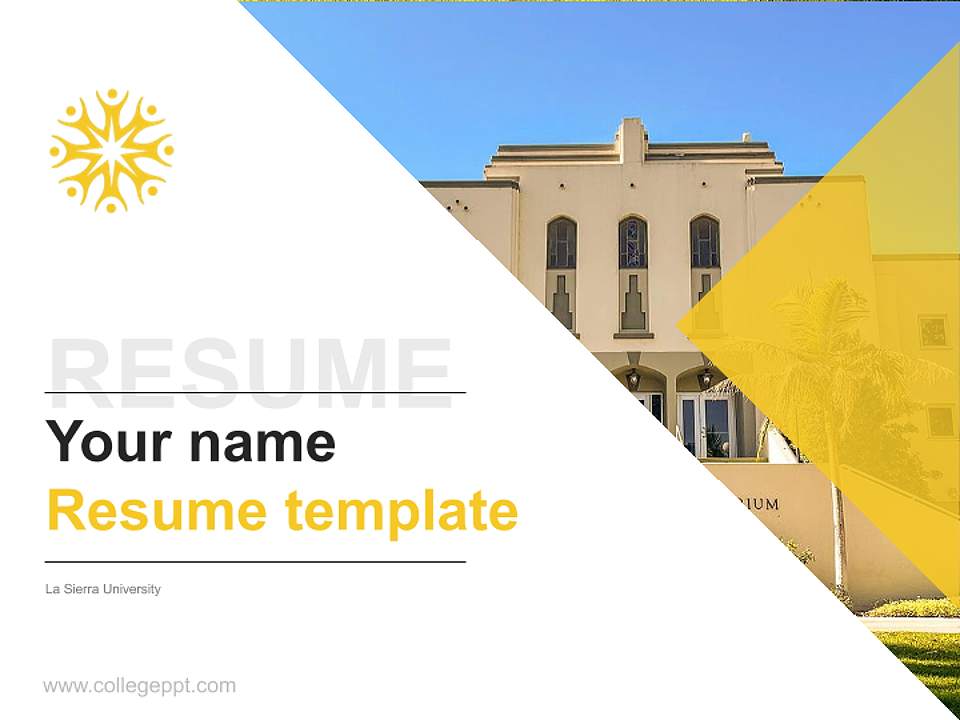 La Sierra University Resume PPT Template4:3 ratio PPT effect preview image5