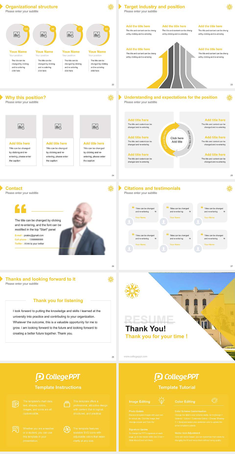 La Sierra University Resume PPT Template4:3 ratio PPT effect preview image4