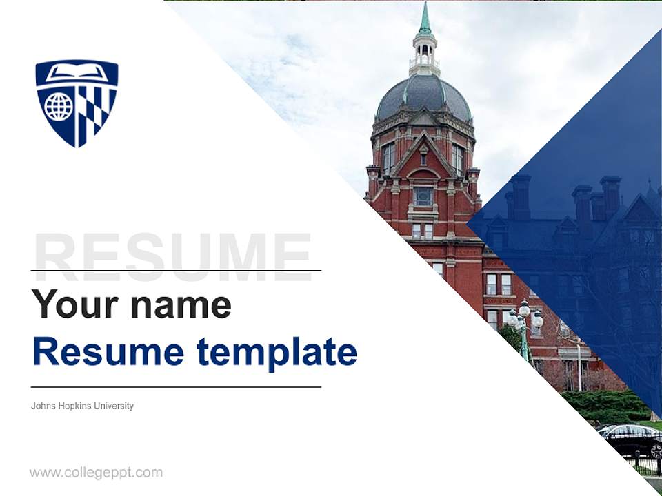 Johns Hopkins University Resume PPT Template4:3 ratio PPT effect preview image5