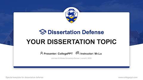 Johnson & Wales University-Denver Graduation Thesis Defense PPT Template