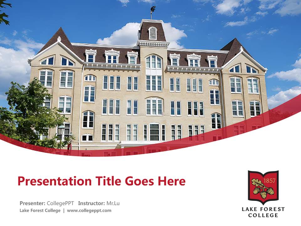 Lake Forest College Course/Courseware Creation PPT Template4:3 ratio PPT effect preview image5
