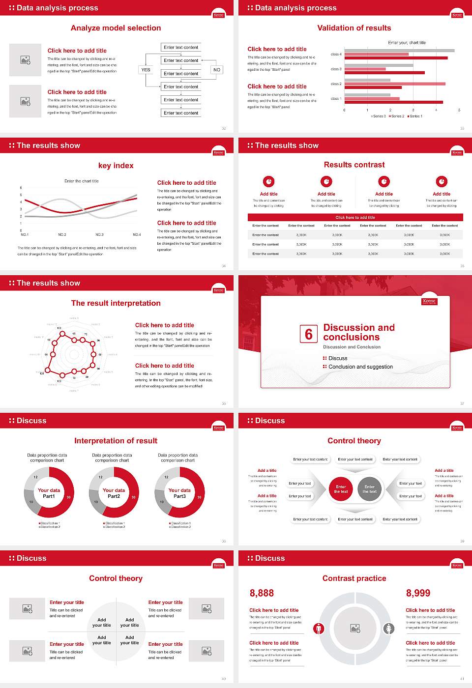 Keene State College Graduation Thesis Defense PPT Template16:9 ratio PPT effect preview image5