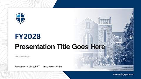 John Brown University Academic Presentation/Research Findings Report PPT Template