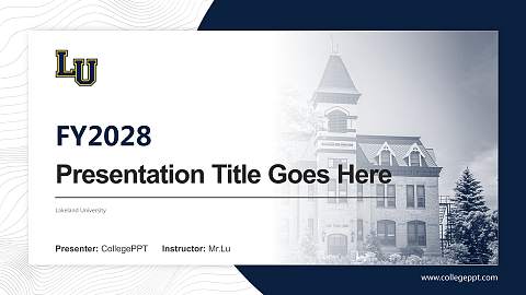 Lakeland University Academic Presentation/Research Findings Report PPT Template