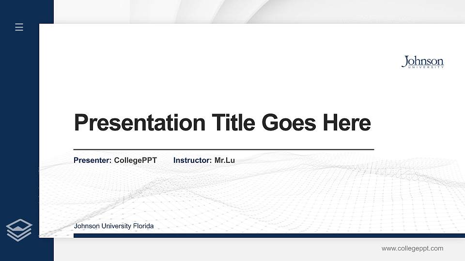 Johnson University Florida Thesis Proposal/Graduation Defense PPT Template16:9 ratio PPT effect preview image