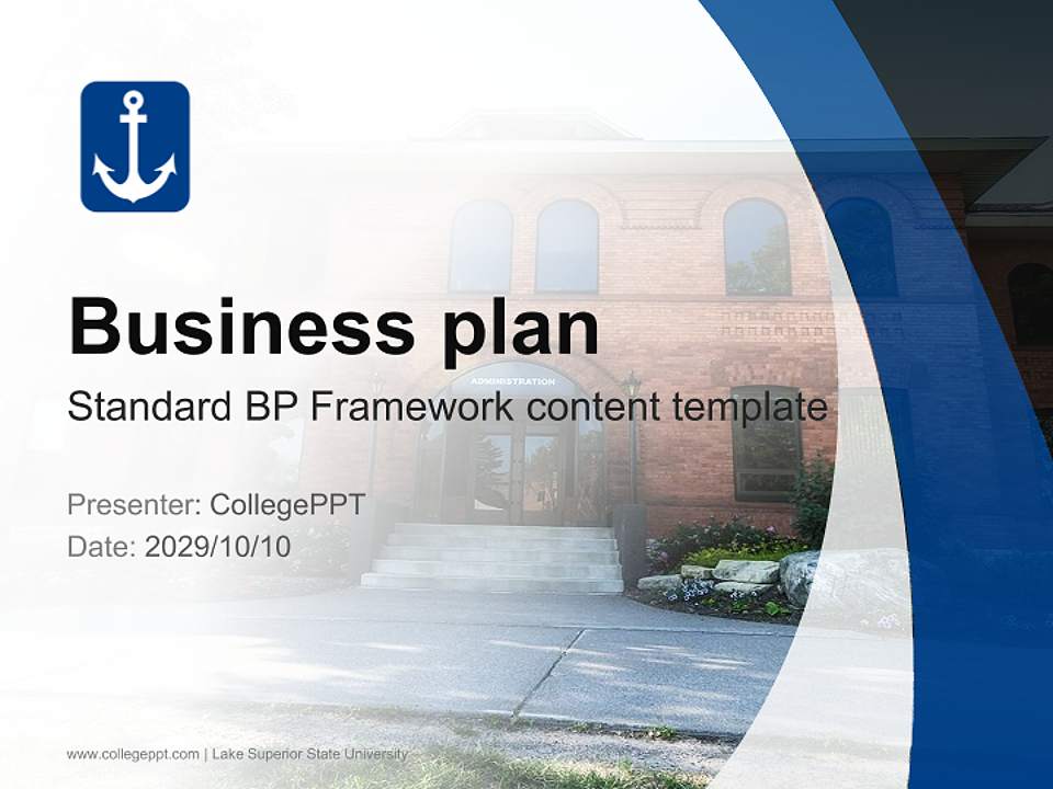 Lake Superior State University Competition/Entrepreneurship Contest PPT Template4:3 ratio PPT effect preview image9
