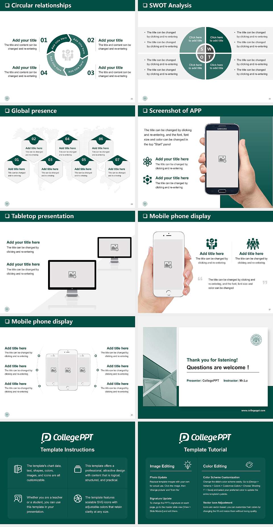 Jacksonville University General Purpose PPT Template4:3 ratio PPT effect preview image5