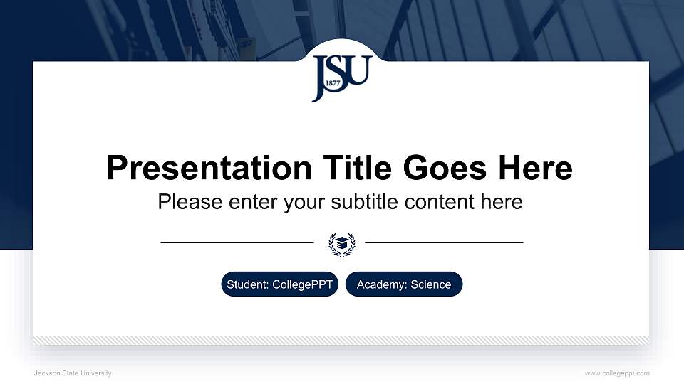 Jackson State University National Scholarship Defense PPT Template16:9 ratio PPT effect preview image