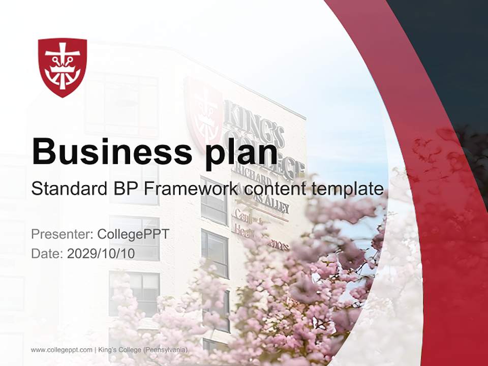 King’s College (Pennsylvania) Competition/Entrepreneurship Contest PPT Template4:3 ratio PPT effect preview image9