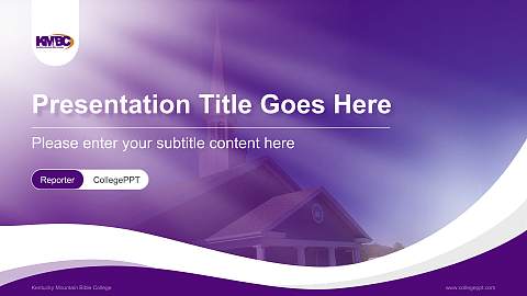 Kentucky Mountain Bible College Lecture Sharing and Networking Event PPT Template