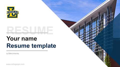 La Salle University Resume PPT Template