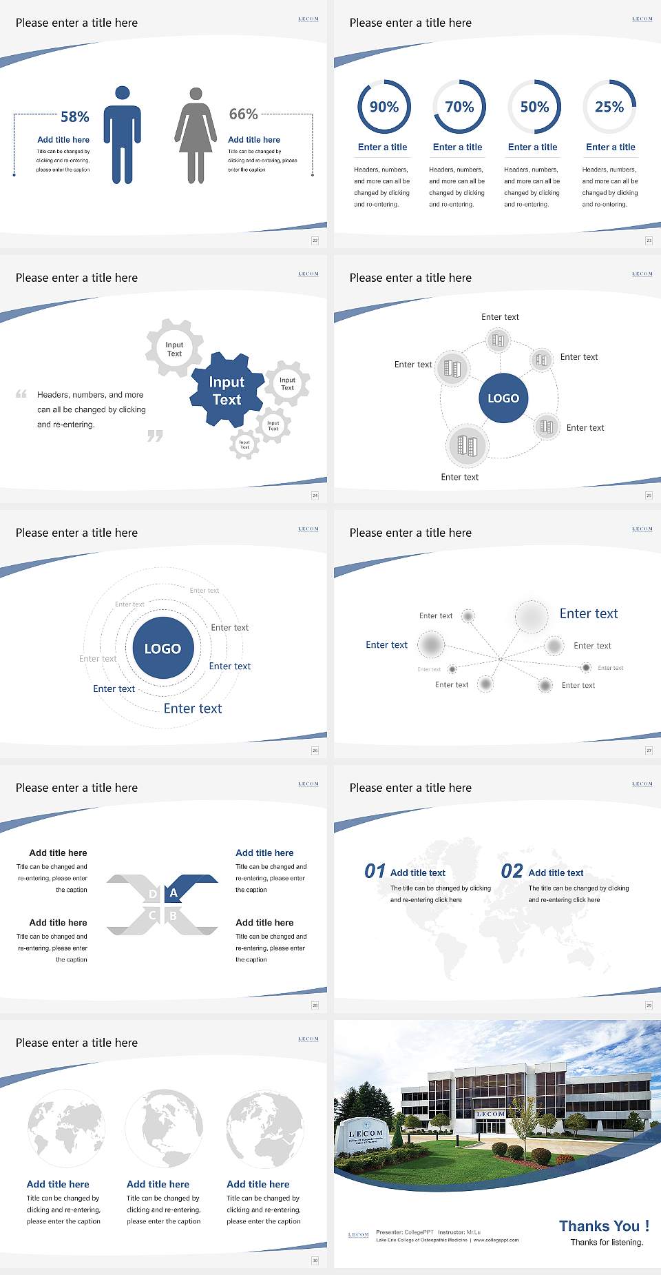 Lake Erie College of Osteopathic Medicine Course/Courseware Creation PPT Template4:3 ratio PPT effect preview image4