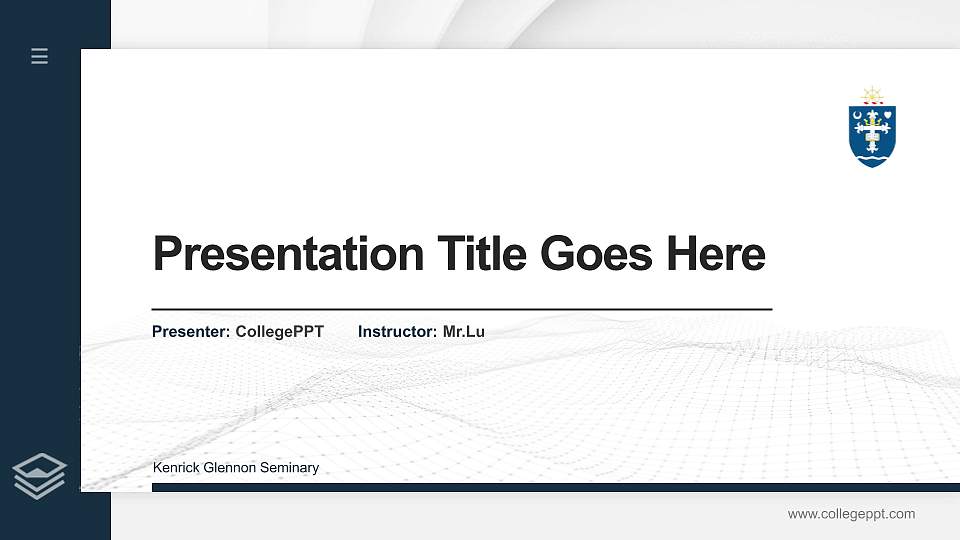 Kenrick Glennon Seminary Thesis Proposal/Graduation Defense PPT Template16:9 ratio PPT effect preview image