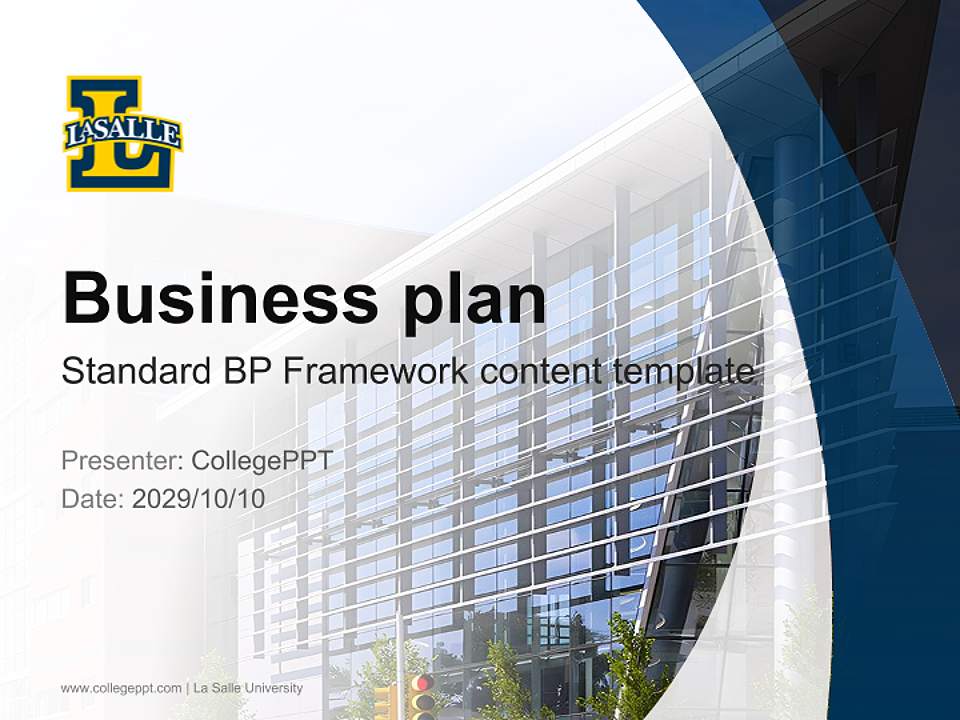 La Salle University Competition/Entrepreneurship Contest PPT Template4:3 ratio PPT effect preview image9
