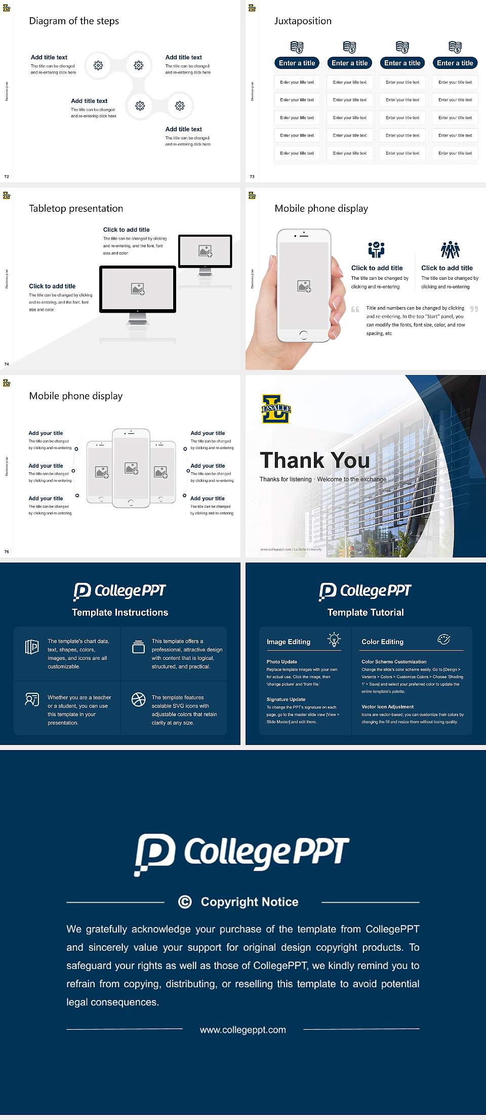 La Salle University Competition/Entrepreneurship Contest PPT Template4:3 ratio PPT effect preview image9